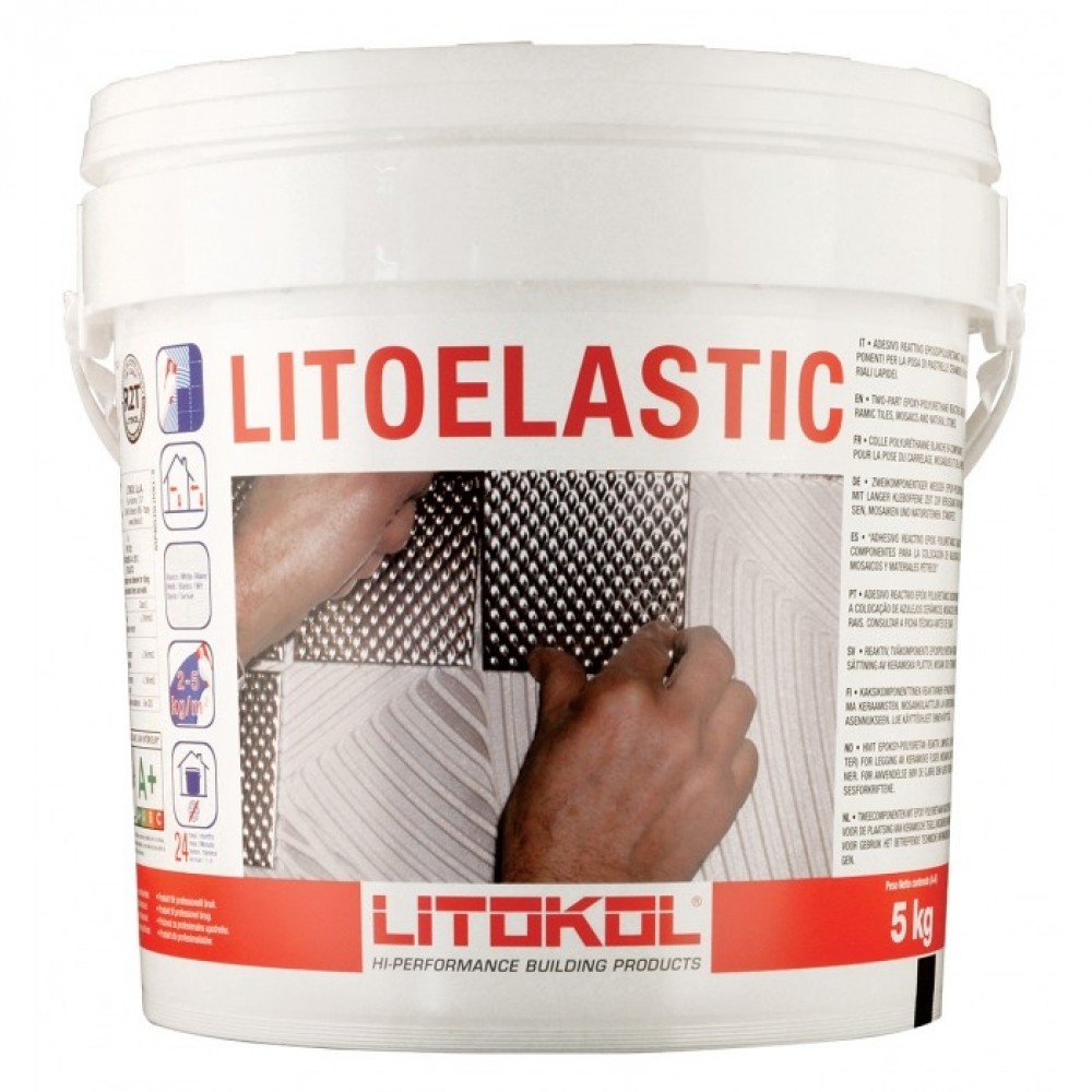 Реактивный двухкомпонентный клей LITOKOL LITOELASTIC A + В 5 кг
