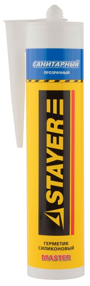 Герметик STAYER "MASTER" санитарный силиконовый, прозрачный, 260 мл, 41215-2_z01